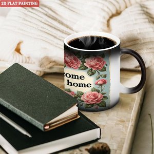 Heat Transfer Blank <b>Ceramic</b> <b>Mug</b> 11oz Frosted Black Color Changing Gift Cup - Product Image 3