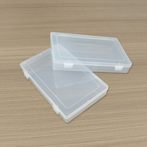 Rectangular Transparent Plastic Storage <b>Box</b> 27.1x17.4x4.5cm Covered Office Organizer For Stationery Document Tool Parts Jewelry - Product Image 4