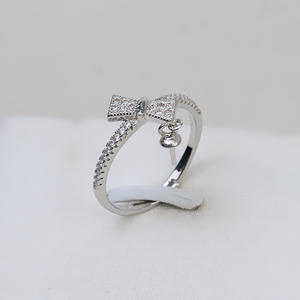 Anillo Ajustable de Plata S925 para Mujer, Diseño Abierto con Lazo y Perla, Accesorio de Joyería, Soporte para Joyas 231 - Componentes y Fornituras para Joyería - Product Image 1
