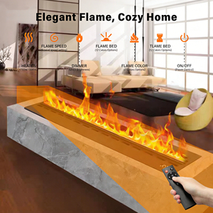 <span class=keywords><strong>Chimenea</strong></span> Eléctrica Inteligente WiFi 3D con Vapor de Agua, Llama Virtual, Control Remoto, Sin Calor, para Decoración de Sala de Estar en Villas - Product Image 3
