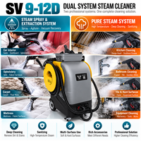 Nouvelle machine à vapeur mobile pour lavage de voitures 220V/50Hz à prix abordable avec chariot à chariot d'appoint et construction à serpentin métallique