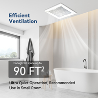 Ventilateur axial à haut débit d'air DCFAIR HVAC, double roulement à billes, AC 110V, ventilateur d'extraction monté au plafond pour cuisine et salle de bain
