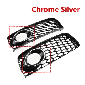 Coppia <span class=keywords><strong>A5</strong></span> S5 lampada fendinebbia per auto coperchio Grill a nido d'ape esagonale griglia anteriore per <span class=keywords><strong>Audi</strong></span> <span class=keywords><strong>A5</strong></span> S Line S5 B8 RS5 <span class=keywords><strong>2008</strong></span> 2009 2010 2011 2012 - Product Image 4