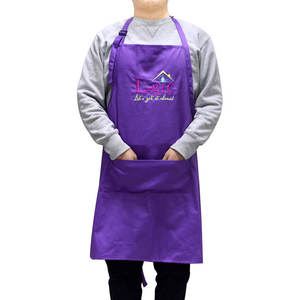 Tablier personnalisé brodé avec sangle réglable en polyester, poche avant, idéal pour les services promotionnels et de nettoyage - Product Image 3