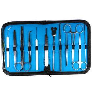 12 pièces 2025 étudiant biologie Dissection Kit cas de haute qualité en acier inoxydable ton argent manuel Instruments chirurgicaux base - Product Image 1