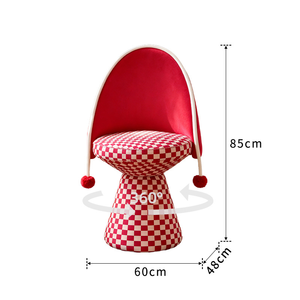 Poltrona Girevole Cappuccetto Rosso Longstar, Design Unico, Poltrona Moderna con Schienale Alto per Soggiorno - Product Image 5