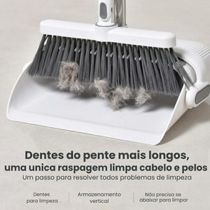 Balais et pelles à poussière en gros pour le nettoyage des sols, ensemble balai et pelle en acier inoxydable et plastique - Product Image 6