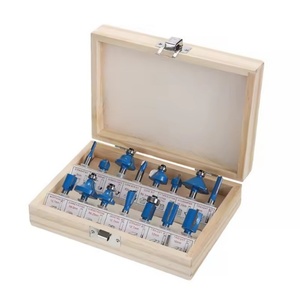 Ensemble de 15 fraises à rainurer de 1/4 po - Pour le travail du <span class=keywords><strong>bois</strong></span>, la finition des bords, la menuiserie, la fabrication d'armoires, pour un usage professionnel et de bricolage - Product Image 1