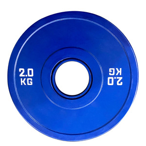 Barre de musculation en caoutchouc pleine masse avec gros trous colorés, poids pour haltères, musculation, squat, compétition de force - Product Image 1