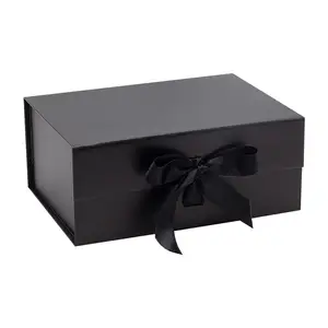 Cajas plegables de embalaje de cartón y papel con cierre plegable de lujo y logotipo personalizado al por mayor, caja de regalo magnética de lujo