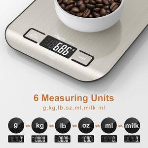 Báscula Digital de Cocina de Vidrio Templado con Pantalla LCD de 5 kg y 1 g, Fuente de Alimentación con 2 Pilas AAA, Fácil Medición de Peso - Product Image 2