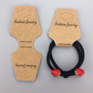 Cartes de présentation de bijoux en papier kraft découpées sur mesure avec logo imprimé pour boucles d'oreilles, colliers, bracelets et bandeaux - Product Image 2