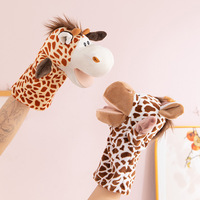 36 modèles de jouets éducatifs pour l'autisme, marionnettes à main en peluche singe, mouton, renard, dinosaure pour enfants