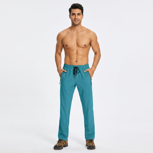 <b>Men's</b> Performance Bodybuilding <b>Stretch</b> Knit Training <b>Men's</b> Pants Jogger Casual Workout Sweatpants Zipper Pockets <b>Men's</b> Trousers - Product Image 1