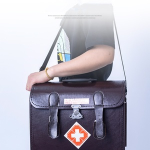 Boshiho Leather Medical Portable First Aid <b>Box</b> Medical Household <b>Waterproof</b> <b>Storage</b> <b>Box</b> Immergency Backpack - Product Image 3