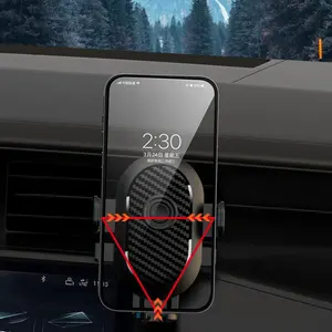 Hotriple F2 Suporte para celular com ajuste de 360 graus e rotação universal para Smartphone, suporte de alta qualidade para celular com ventilação de ar, montagem em carro