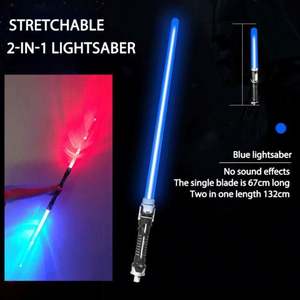 Espada Láser de Juguete de Plástico Ecológico Retráctil con Sonido y Luces Intermitentes USB de 24 LED, Venta Caliente 2024, para Niños, Sable de Luz Giratorio - Product Image 3