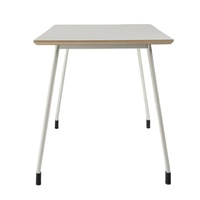 Table de salle à manger élégante et moderne en bois avec pieds en métal, conforme aux normes ANSI/BIFMA, pour la maison, l'hôtel, la villa, l'école, 4 places, assemblée.