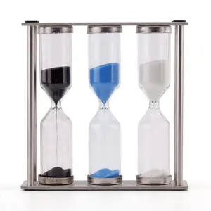 Metall Drei-in-Eins Sanduhr Kleine bunte Sanduhr 3-4-5 Minuten Sand Timer Sanduhr