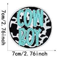 Patch pour les yeux Cowboy Mama brodés à repasser de grande collection pour la décoration de vêtements et de sacs à dos
