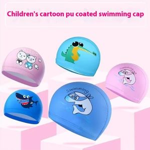Personnalisé imprimé imperméable à l'eau protéger les oreilles cheveux longs garçon fille PU enfants sport chapeau <span class=keywords><strong>de</strong></span> bain drôle <span class=keywords><strong>bonnet</strong></span> <span class=keywords><strong>de</strong></span> bain pour les enfants - Product Image 5
