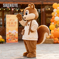 Costume de mascotte d'écureuil personnalisé Shengye, en peluche douce, pour la promotion des événements de festival d'automne et des carnavals en centre commercial