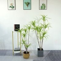 Dekorasi rumah taman dekorasi dalam ruangan ruang tamu tanaman hijau buatan drakaena pohon pot imitasi tropis pohon Yucca