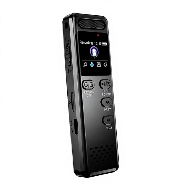 V75 Voice Activated Recorder Zinc Alloy Built-in 32G Chip Over 18 Hours OTG Type-C 1050mAh Long Time Recording MP3 Music Player