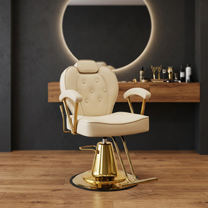 Fauteuils de barbier modernes et minimalistes, fauteuils de coiffure réglables et pivotants, fauteuils de barbier en cuir, fauteuils de beauté - Product Image 1
