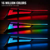 Feux arrière LED RGB de type traversant modifiés JC pour Lexus IS IS250 IS300 IS350 2013-2020, mise à niveau RGB avec design fluide