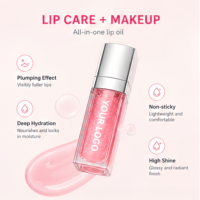 Lip Gloss Natural Non-Stick untuk Wanita dengan Desain Unik Kemasan Buah Private Label untuk Riasan Sehari-hari
