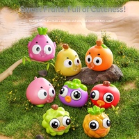 Cartoon Mini Fruit Knijp- en-bubbel Stressverlichter Speelgoed Plastic Creatief Uit-spuug-speelgoed Decompressie Speelgoed Klein Cadeau Groothandel