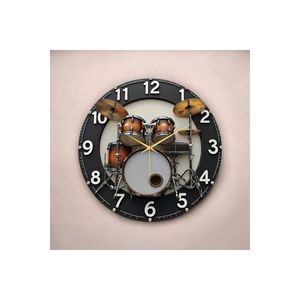 Reloj de Pared Redondo Clásico de Madera con Patrón Impreso Colorido y Numerado, Silencioso, 45x45cm, Idea de Regalo - Product Image 2