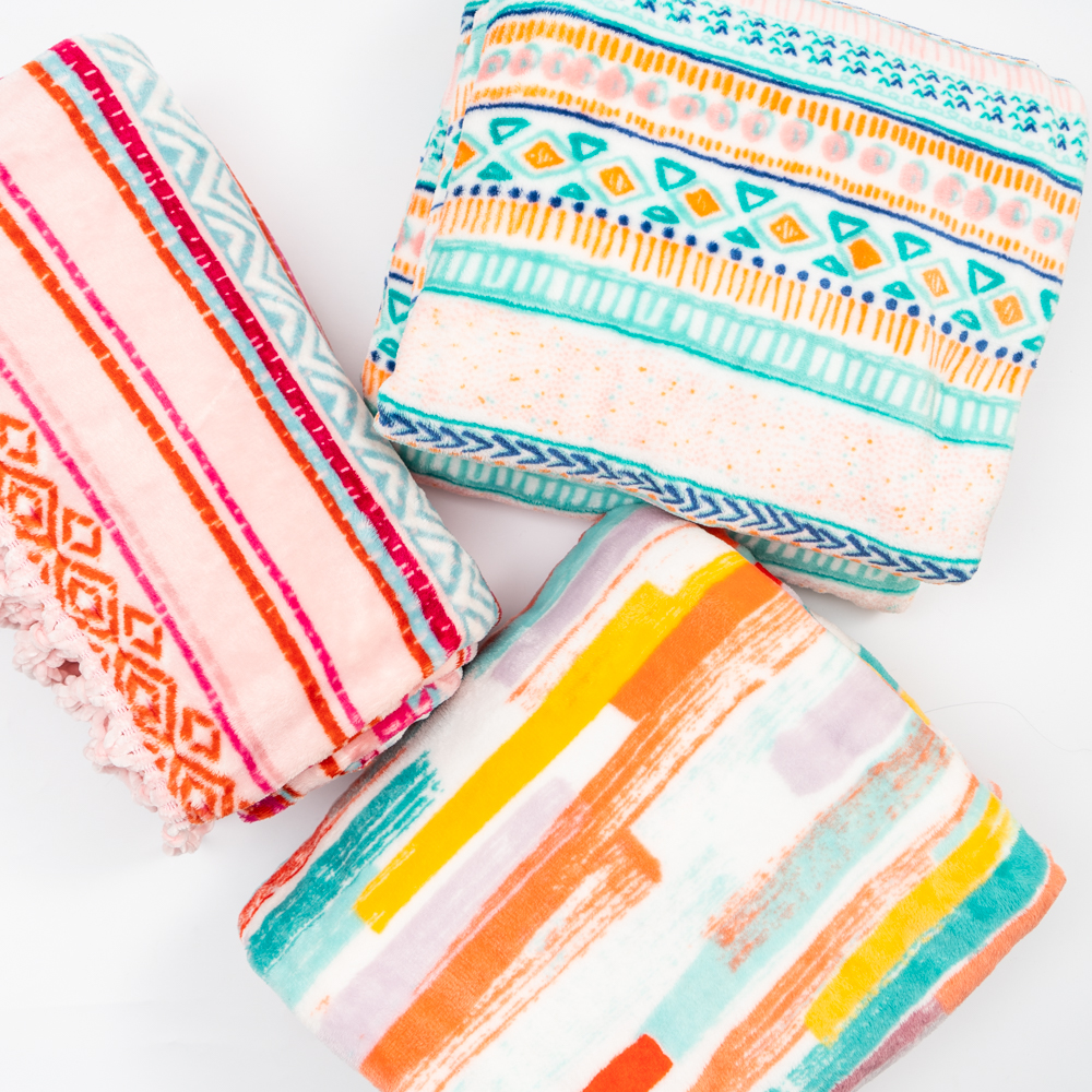 Плед в стиле бохо, красочные декоративные одеяла, Фланелевое богемное одеяло с принтом для стула, кровати, дивана