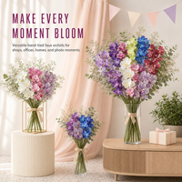 Nouvelle arrivée : orchidée phalaenopsis artificielle en soie réaliste, fausse fleur pour la décoration d'hôtel, de maison, d'entrée ou de mariage