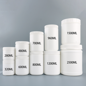 Pot à protéines personnalisé en plastique HDPE, boîte vide pour compléments alimentaires, emballage pour produits de santé avec bouchon à vis 280ml - 2500ml - Product Image 1