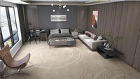 Hôtel moderne de luxe 5 étoiles Absorption acoustique réduction du bruit B1 prévention des incendies 80% laine 20% Nylon Axminster tapis mur à mur