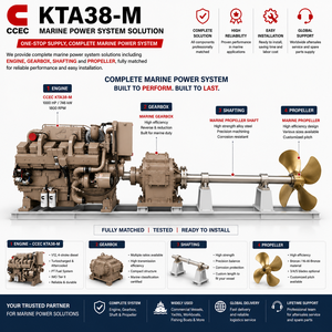 SCDC CCEC Cummis KTA38-M1 800PS 1800U/min V12 EPA Tier2 Doppelt Turboaufgeladener <span class=keywords><strong>4</strong></span>-Takt-Marinedieselmotor für Schleppboote - Product Image 2