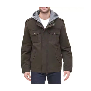 Wholesale Full <b>Zip</b> <b>up</b> <b>Jacket</b> for Men Sherpa Lined Hooded Trucker <b>Jacket</b> Lightweight Comfortable Fashion Outfit Men's Apparel - Product Image 2