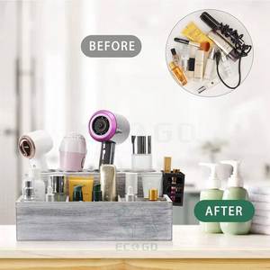 Organizador de Herramientas para el Cabello de Madera, Moderno, Duradero, Ecológico e Impermeable, Soporte para Secador de Pelo, Organizador de Baño para Encimera - Product Image 2