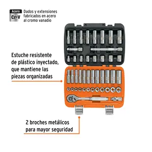 ชุดเครื่องมือ 45 ชิ้น ขนาด 3/8 นิ้ว แบบมาตรฐานและแบบมิลลิเมตร สำหรับช่างยนต์ - Product Image 1