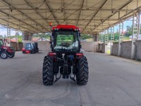 Tracteur agricole à cabine fermée de 50 CV, pneus larges, 4 roues motrices