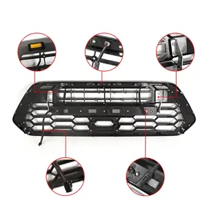 Spedking New 4x4 Pickup Accessories Front Grill With Side LED Light FOR For Toyota Tacoma 2018 2019 2020 2021 Grill