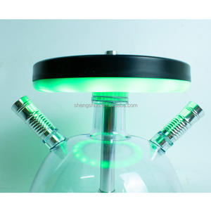 Coloré narguilé lumière Led anneau lampe grille trou rond boucle Shisha discothèque Bar fumer fête atmosphère - Product Image 4