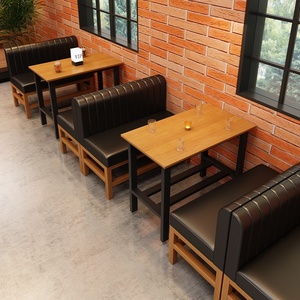 <span class=keywords><strong>Muebles</strong></span> para restaurante, cabina de Bar simple y retro, café, sofá, mesa de restaurante temática y juego de sillas, <span class=keywords><strong>muebles</strong></span> de restaurante - Product Image 3