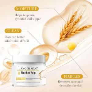 Masque en argile de riz hydratant et purifiant, masque en feuille pour pores profonds, anti-rides, pour la vente au détail - Product Image 3