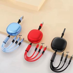 <b>Gift</b> 100W Fast Charging Usb Retractable 6A 3-In-<b>1</b> Data <b>for</b> Mobile Phones Type C Phone Cable Custom Promotional <b>Gifts</b> - Product Image 6