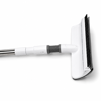 Offre Spéciale – Outil de Nettoyage de Vitres Télescopique en Acier Inoxydable 3-en-1 avec Brosse à Écran Courbe à Tête Large et Raclette en TPE