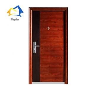 <span class=keywords><strong>Porte</strong></span> <span class=keywords><strong>blindée</strong></span> en acier résidentielle économique, portes d'entrée en acier de sécurité pour la maison - Product Image 6
