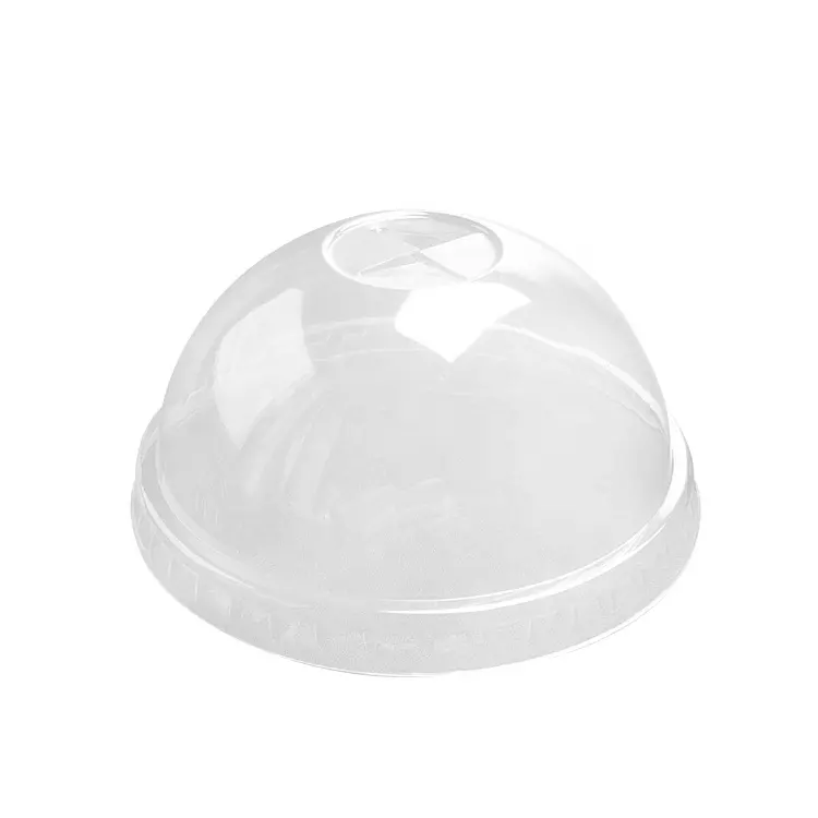 Clear disposable plastic cup with covers dome lids